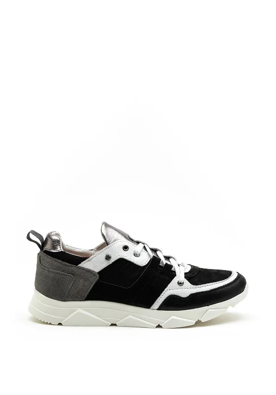 Amy Huberman Jeans Retro Colour Block Trainer, Black Multi
