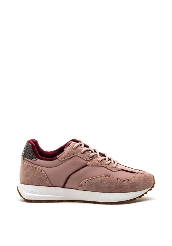 Woden Rose Nylon Trainers, Dry Rose Pink
