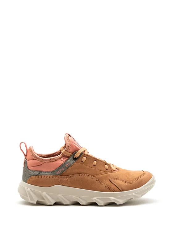 Ecco Womens MX Nubuck Leather Trainer, Pink