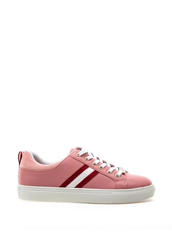 Rant & Rave Vicky Canvas Stripe Trainers, Pink