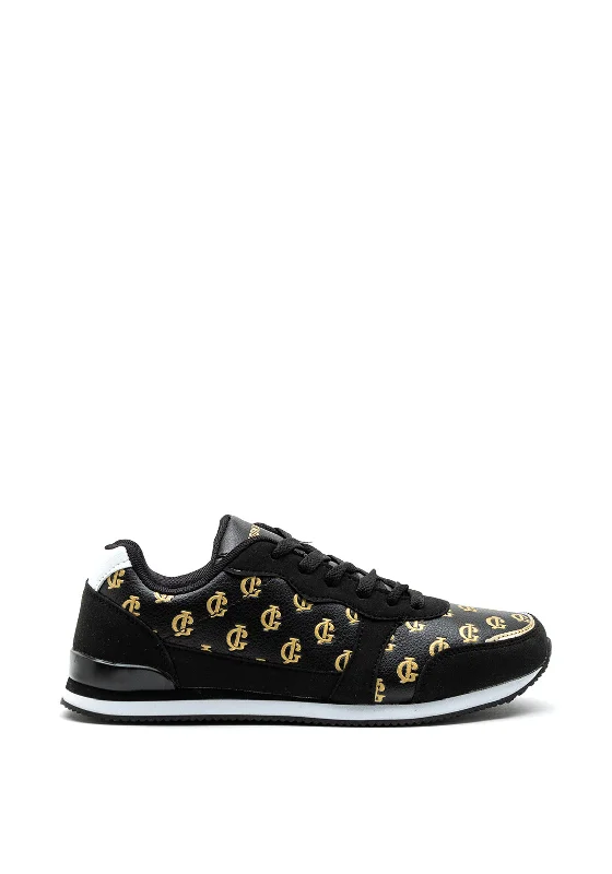 Gordon Jack Tribeca Branding Print Trainers, Black