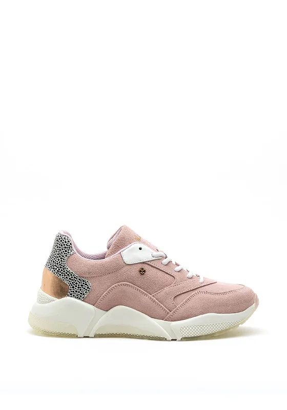 Amy Huberman Scandal Chunky Suede Trainer, Pink