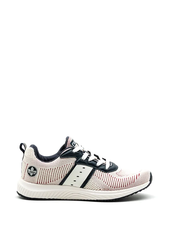 Rieker Womens Memosoft Knit Trainers, White
