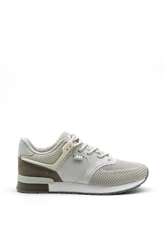 Xti Womens Lace Up Trainer, Grey