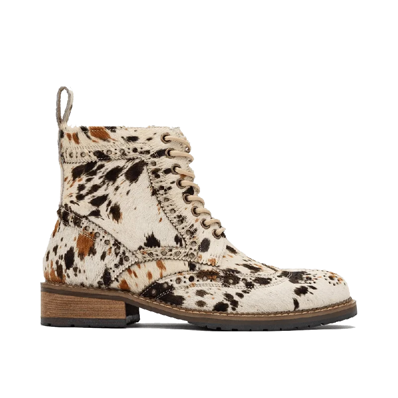 Women's lace - trimmed fashion & dress shoes with a kitten - heel for a delicate appearance Ms. Belmont Appaloosa Wingtip Boots Women's lace - trimmed fashion & dress shoes with a kitten - heel for a delicate appearance Ms. Belmont Appaloosa Wingtip Boots