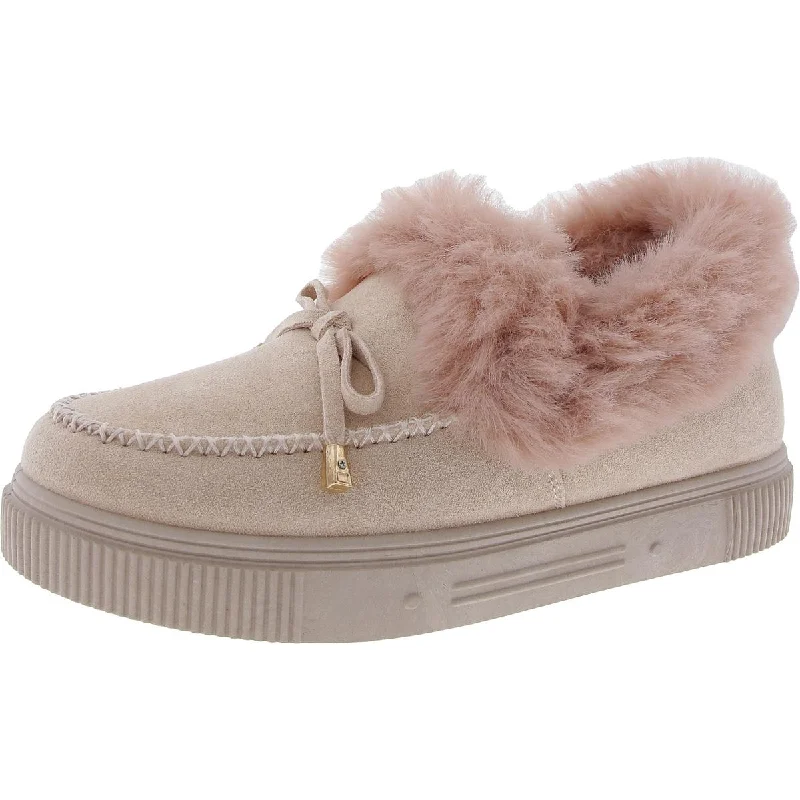 Women's Cashmere - Lined Loafers in Burgundy for Warmth in Winter Womens Faux Fur Faux Suede Loafers Women's Cashmere - Lined Loafers in Burgundy for Warmth in Winter Womens Faux Fur Faux Suede Loafers