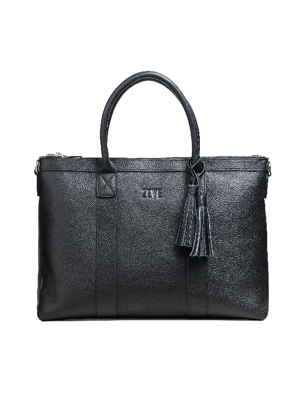 Women's high - heeled patent leather fashion & dress shoes with rhinestones Bellagio Briefcase - Black Pebble Grain Leather Women's high - heeled patent leather fashion & dress shoes with rhinestones Bellagio Briefcase - Black Pebble Grain Leather