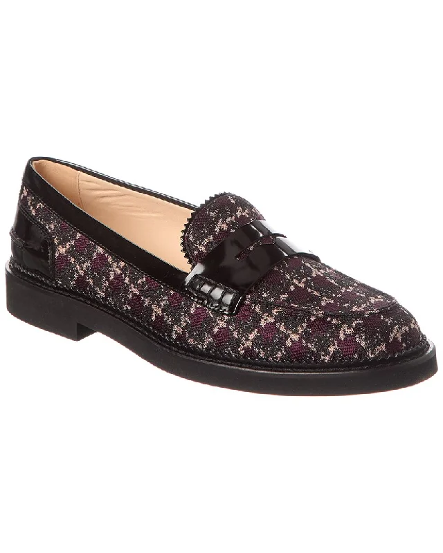 Women's Bow - Embellished Loafers in Red for a Feminine Touch Tod’S Logo Jacquard Loafer Women's Bow - Embellished Loafers in Red for a Feminine Touch Tod’S Logo Jacquard Loafer