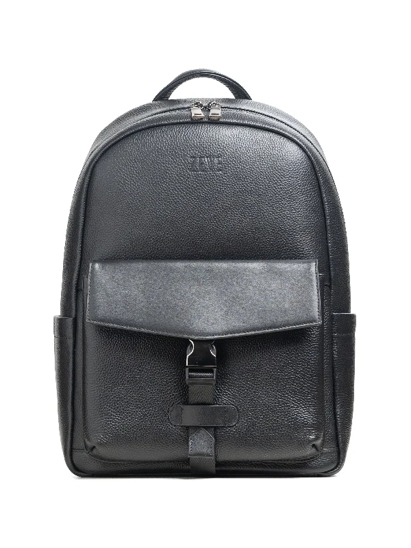 Women's satin - lined fashion & dress shoes with a low - heel for a comfortable yet stylish option Luciano Backpack - Black Grain Pebble Leather Women's satin - lined fashion & dress shoes with a low - heel for a comfortable yet stylish option Luciano Backpack - Black Grain Pebble Leather