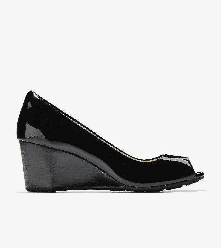 Women's ankle - strap fashion & dress shoes with a crystal - embellished buckle for a glamorous touch Sadie Open Toe Wedge Women's ankle - strap fashion & dress shoes with a crystal - embellished buckle for a glamorous touch Sadie Open Toe Wedge