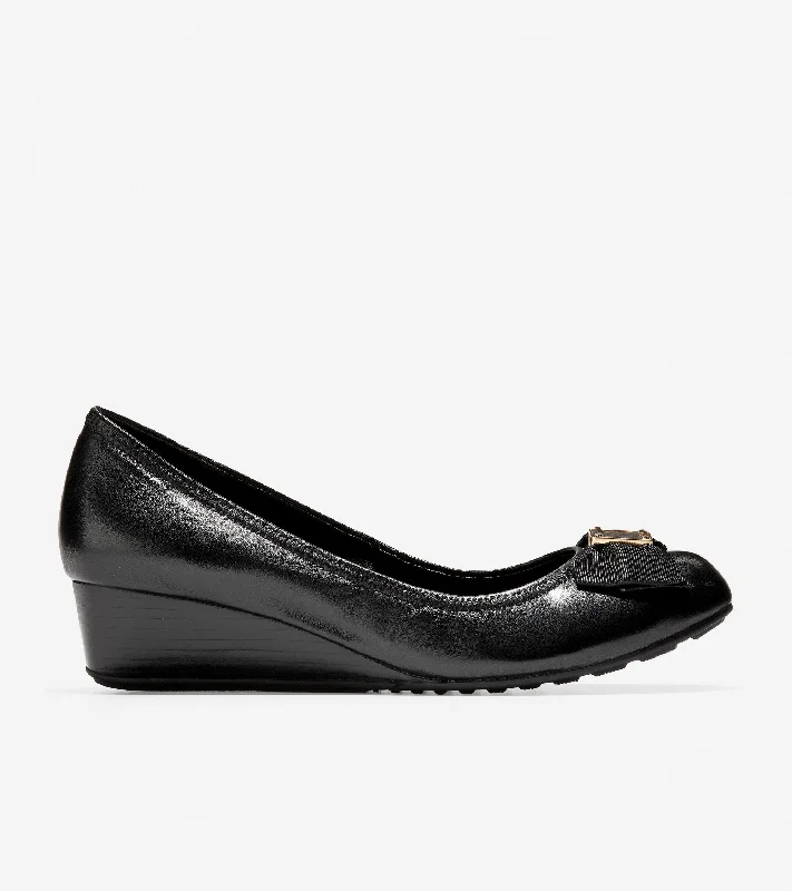 Women's ankle - strap fashion & dress shoes with a crystal - embellished buckle for a glamorous touch Tali Soft Bow Wedge Women's ankle - strap fashion & dress shoes with a crystal - embellished buckle for a glamorous touch Tali Soft Bow Wedge