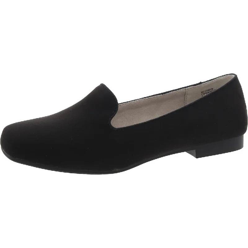 Women's Cashmere - Lined Loafers in Burgundy for Warmth in Winter BESSEY Womens Laceless Faux Suede Loafers