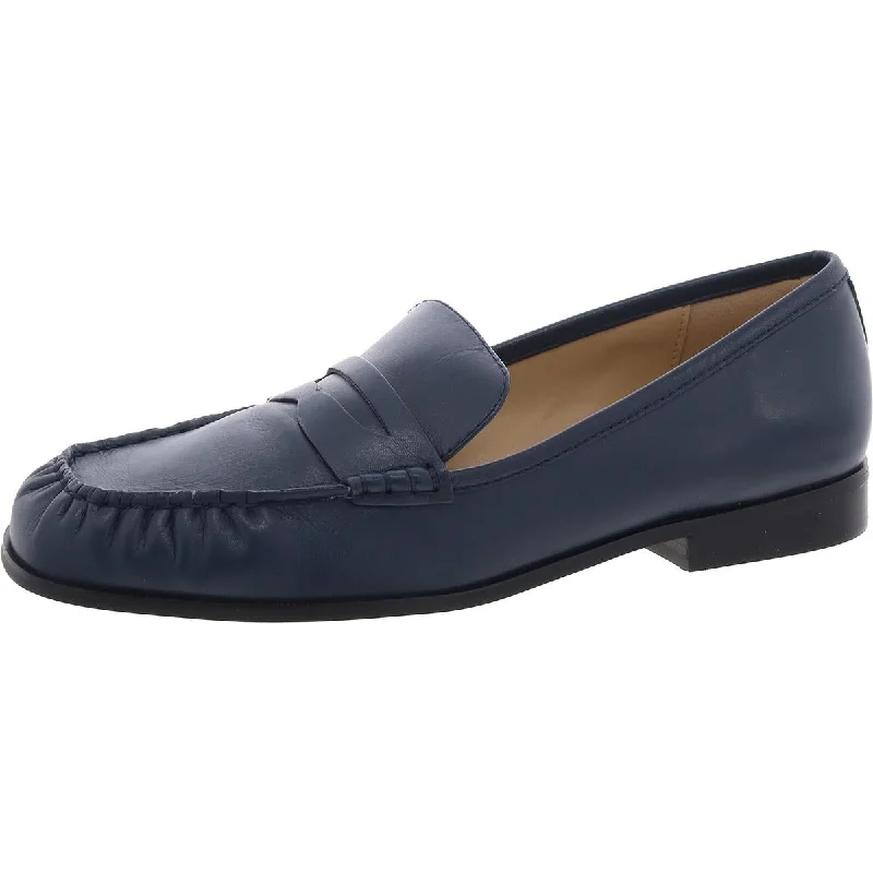 Women's Metallic Foil - Finish Loafers in Gold for a Glamorous Night Out CARLSON LOAFER Womens Laceless Leather Loafers