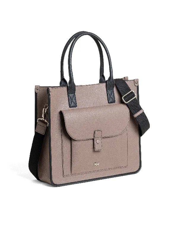 Women's ankle - strap fashion & dress shoes with a crystal - embellished buckle for a glamorous touch Ares Tote Bag - Beige Women's ankle - strap fashion & dress shoes with a crystal - embellished buckle for a glamorous touch Ares Tote Bag - Beige