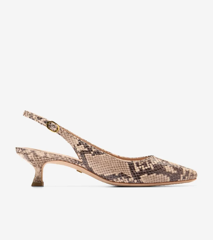 Women's strappy fashion & dress shoes with a woven leather design for a high - end look Women's Tayla Kitten Heel Sling Pumps 45MM Women's strappy fashion & dress shoes with a woven leather design for a high - end look Women's Tayla Kitten Heel Sling Pumps 45MM