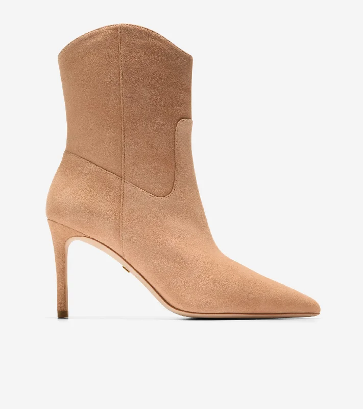 Women's open - back fashion & dress shoes with a stacked - heel for a retro feel Women's Mackenna Stiletto Booties Women's open - back fashion & dress shoes with a stacked - heel for a retro feel Women's Mackenna Stiletto Booties