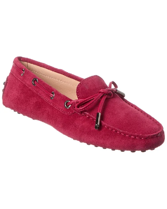 Women's Bow - Embellished Loafers in Red for a Feminine Touch TOD’s Suede Loafer