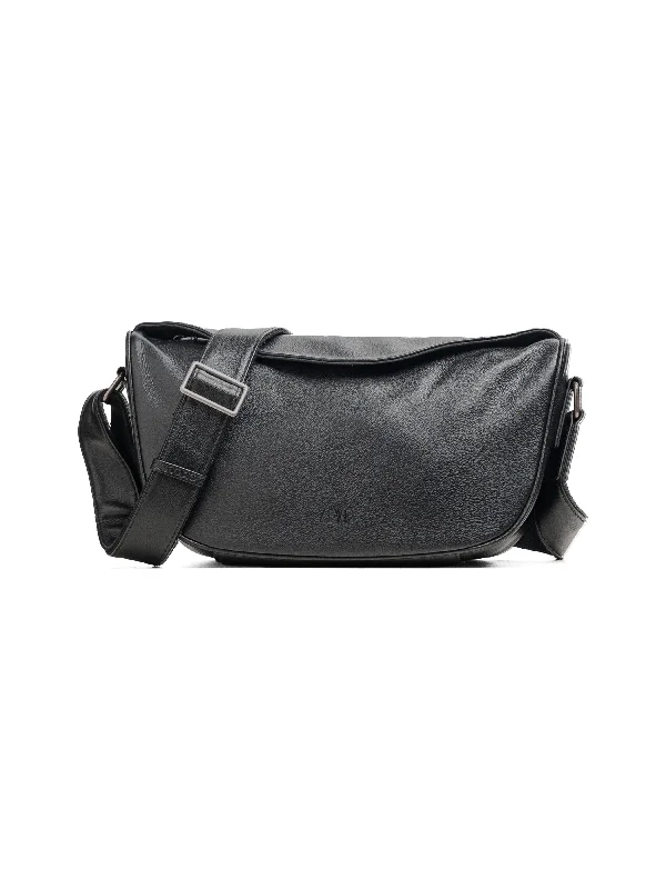 Women's strappy fashion & dress shoes with a multi - colored design for a statement piece Leone Crossbody Bag - Black Leather Women's strappy fashion & dress shoes with a multi - colored design for a statement piece Leone Crossbody Bag - Black Leather