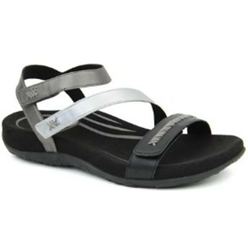 Women's Sandals with a Floral - Printed Upper in Pink for a Feminine Spring LookAetrex Gabby - Black Multi