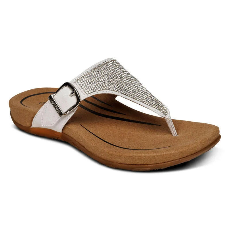 Women's Cork - Soled Espadrille Sandals with a Rope - Trimmed Upper in Navy for a Summer VibeAetrex Rae