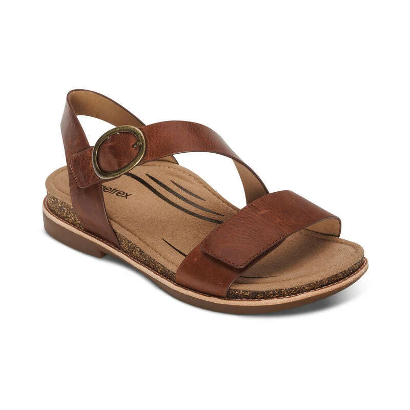 Women's Thong Sandals with a Beaded Design in Multicolor for a Beachy AestheticAetrex Tamara - Walnut