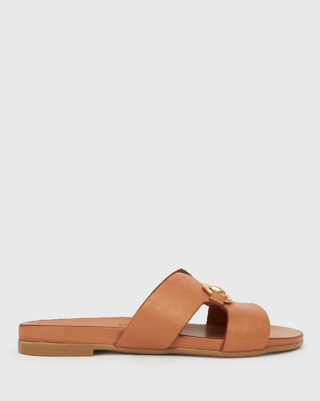 Lightweight Women's Mesh - Paneled Sandals in Yellow for BreathabilityPRE-ORDER FOXY Buckle Leather Slide Sandals