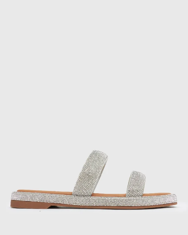 Elastic - Strap Women's Sandals with a Padded Toe in Teal for Easy On - and - OffAMBER Diamante Embellished Flat Sandals Elastic - Strap Women's Sandals with a Padded Toe in Teal for Easy On - and - OffAMBER Diamante Embellished Flat Sandals