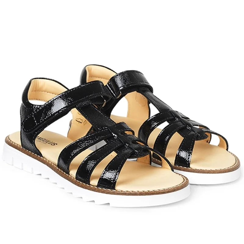 Shock - Absorbing Women's Sandals with a Soft Insole in Black for Active LifestylesAngulus Sandal w. Velcro Black 4384-401-1310