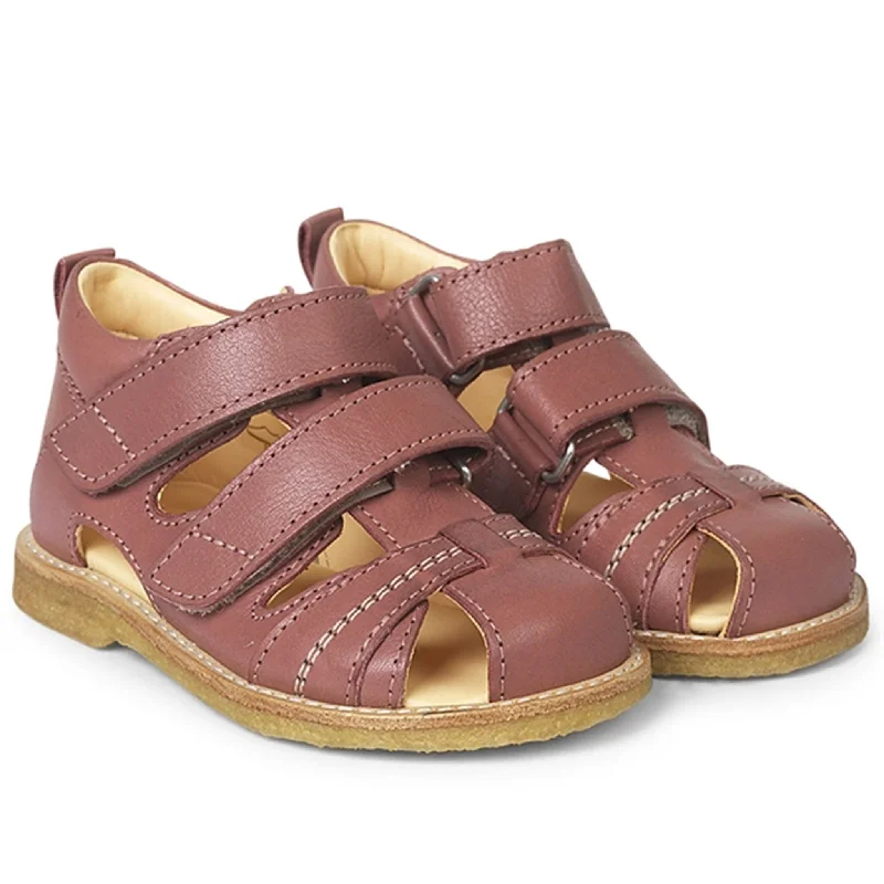 Women's Sandals with a Wedge Heel and a Tassel Detail in Orange for a Trendy LookAngulus Starter Sandal w. Velcro Old Rose 0506-101-1411
