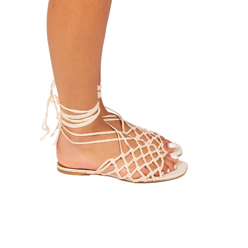 Shock - Absorbing Women's Sandals with a Soft Insole in Black for Active LifestylesArc Off White Rope
