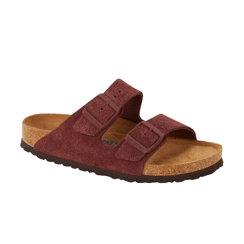 Plus Size Women's Wide - Width Platform Sandals in Black for Added Comfort and HeightArizona SFB Hot Chocolate Suede Leather
