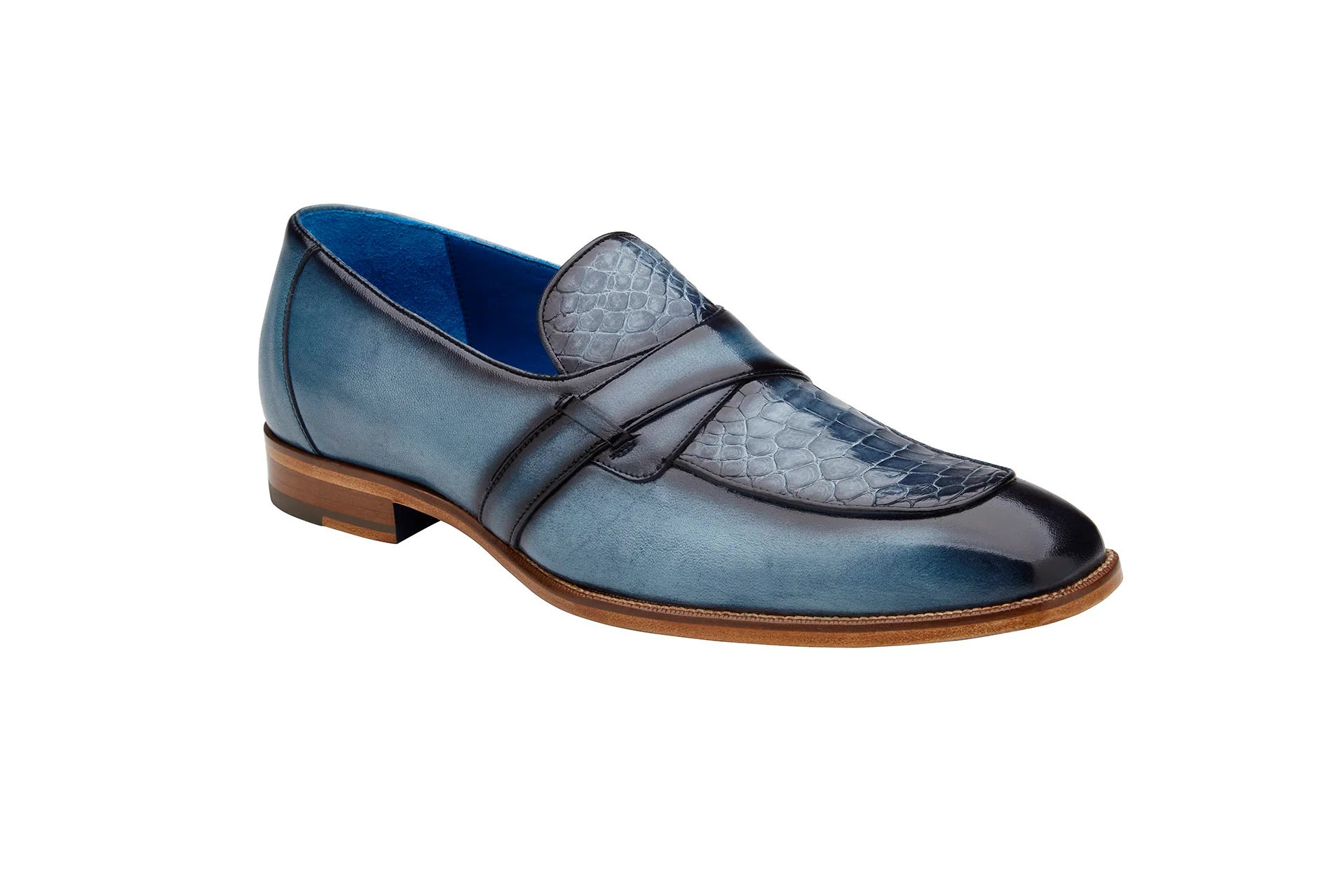 Elastic - Back Women's Loafers in Teal for Easy On - and - OffBelvedere Tornado Genuine American Alligator / Italian Calf Loafers Elastic - Back Women's Loafers in Teal for Easy On - and - OffBelvedere Tornado Genuine American Alligator / Italian Calf Loafers