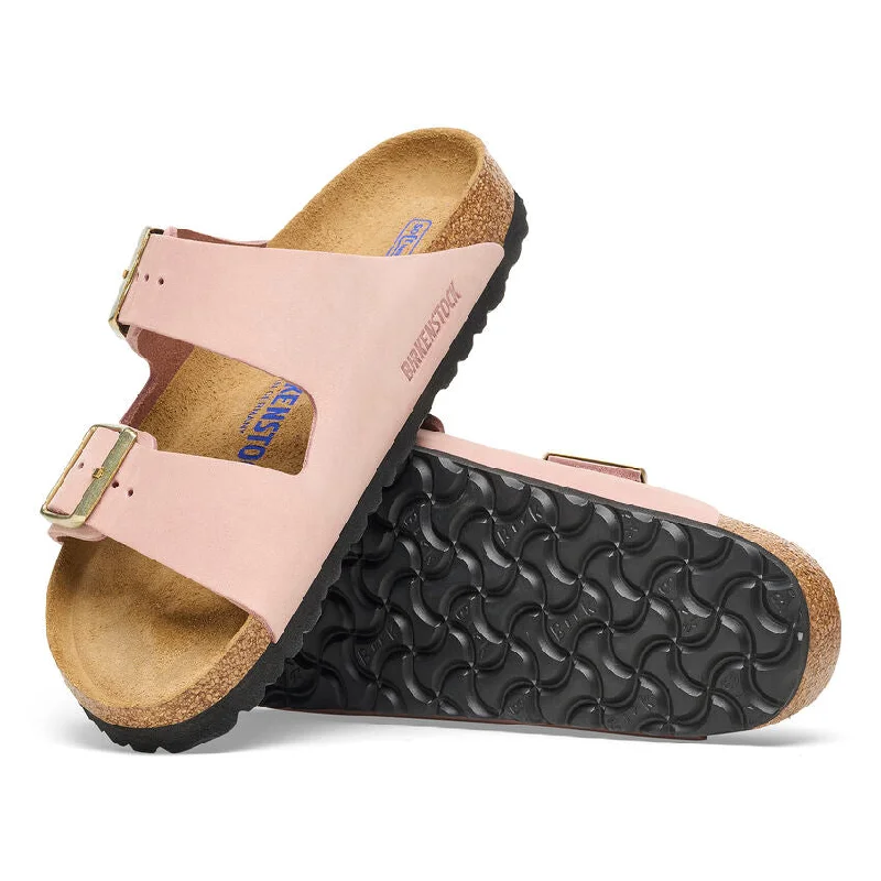 Elastic - Strap Women's Sandals with a Padded Toe in Teal for Easy On - and - OffBirkenstock - Arizona Soft Pink