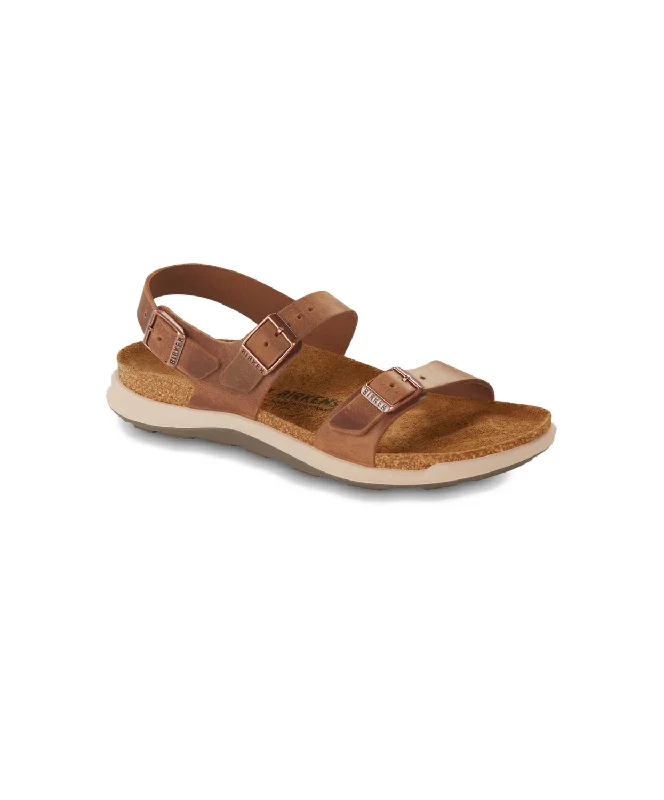 Women's Leather - Strapped Sandals with a Braided Detail in Brown for a Rustic AppealBirkenstock Sonora Cross Town Oiled Leather Ginger Brown Sandals