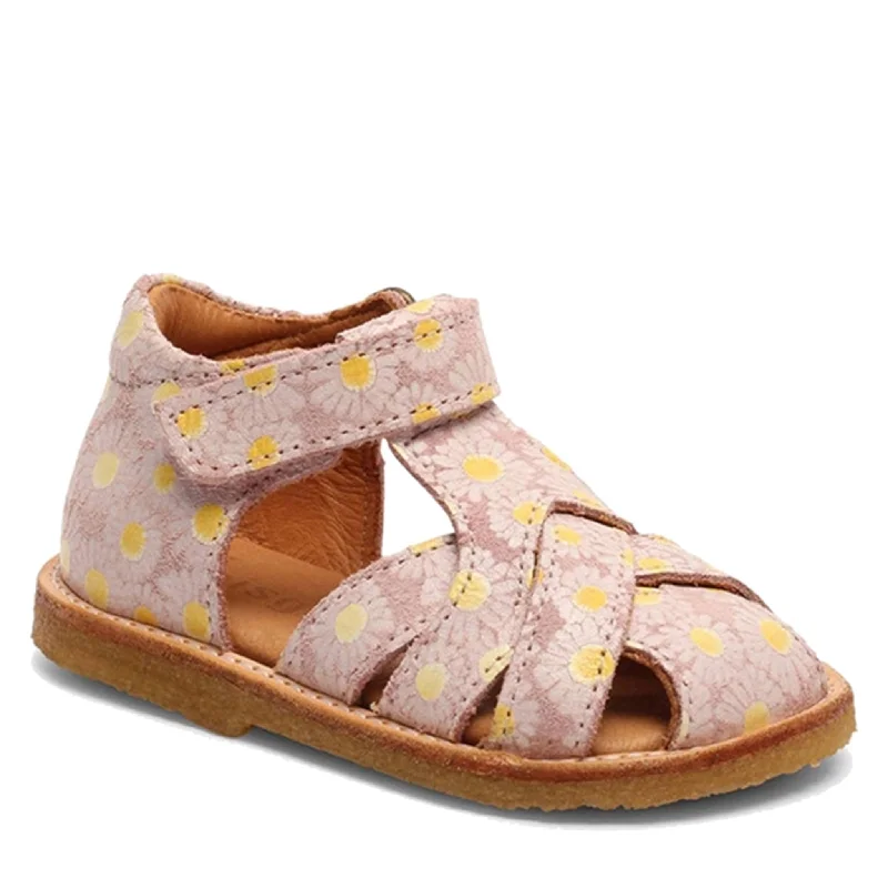 Women's Cork - Soled Espadrille Sandals with a Rope - Trimmed Upper in Navy for a Summer VibeBisgaard Alva Sandal Rose Flowers