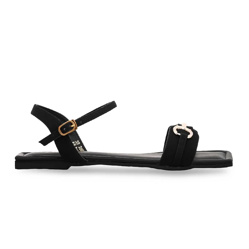 Women's Thong Sandals with a Beaded Design in Multicolor for a Beachy AestheticBlack Formal Sandal FR5264