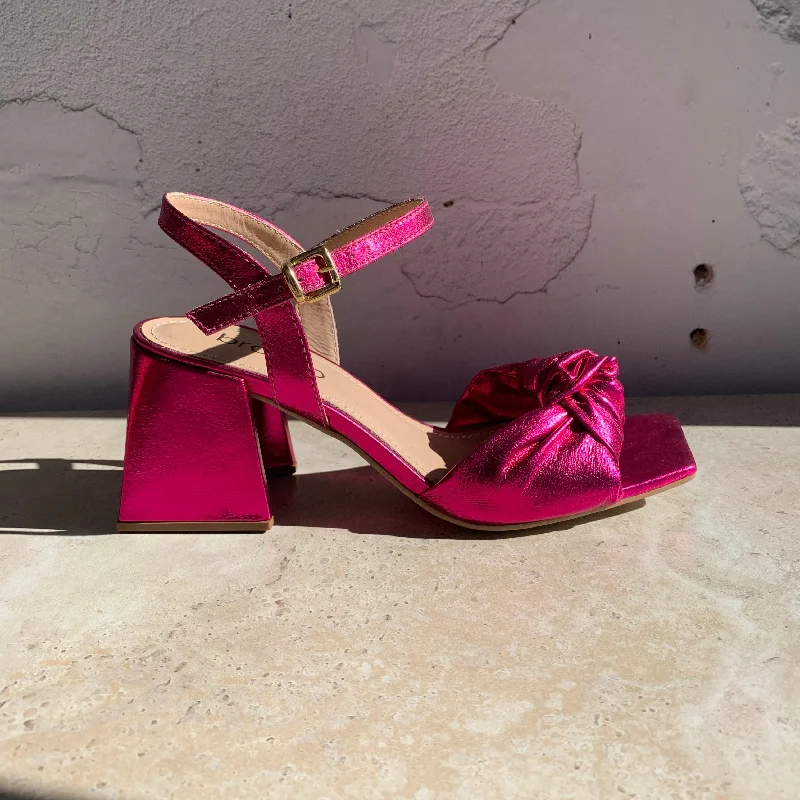Plus Size Women's Wide - Width Platform Sandals in Black for Added Comfort and HeightBrazilio 4890052 Pink Metallic