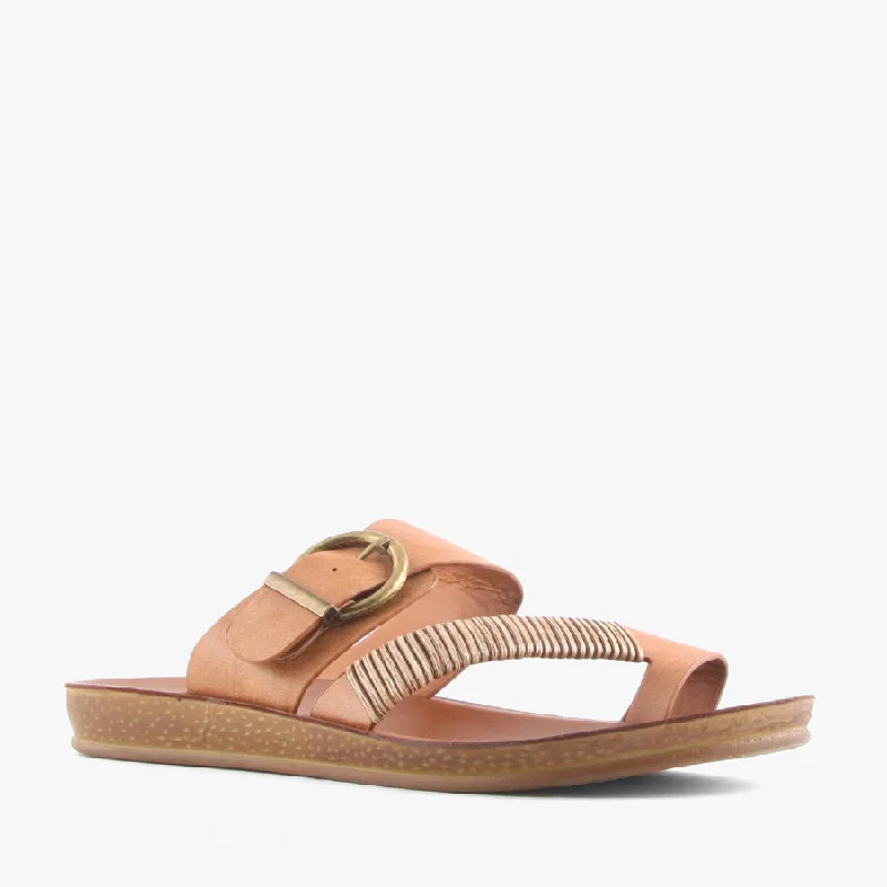 Elastic - Strap Women's Sandals with a Padded Toe in Teal for Easy On - and - OffBRIA BRANDY