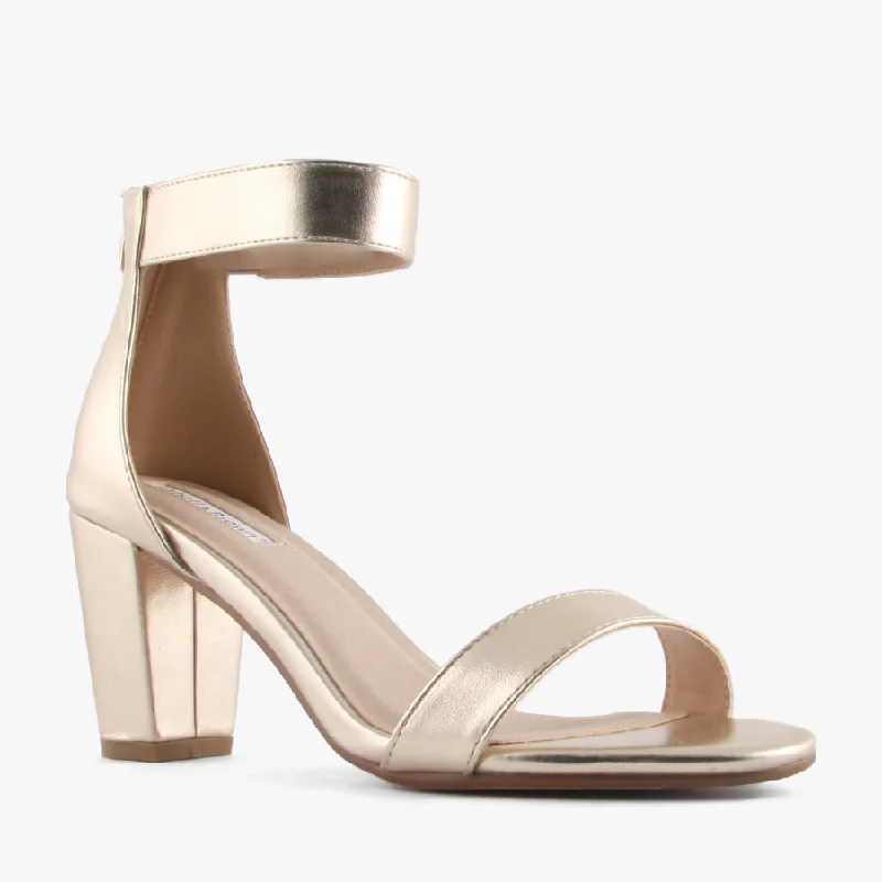 Sustainable Women's Recycled Material Sandals in Beige for Eco - Conscious ShoppersCAMEO LIGHT GOLD