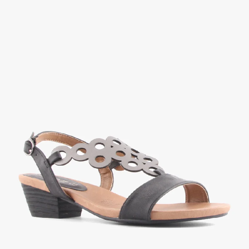 Lightweight Women's Mesh - Paneled Sandals in Yellow for BreathabilityCIRCULAR BLACK/PEWTER