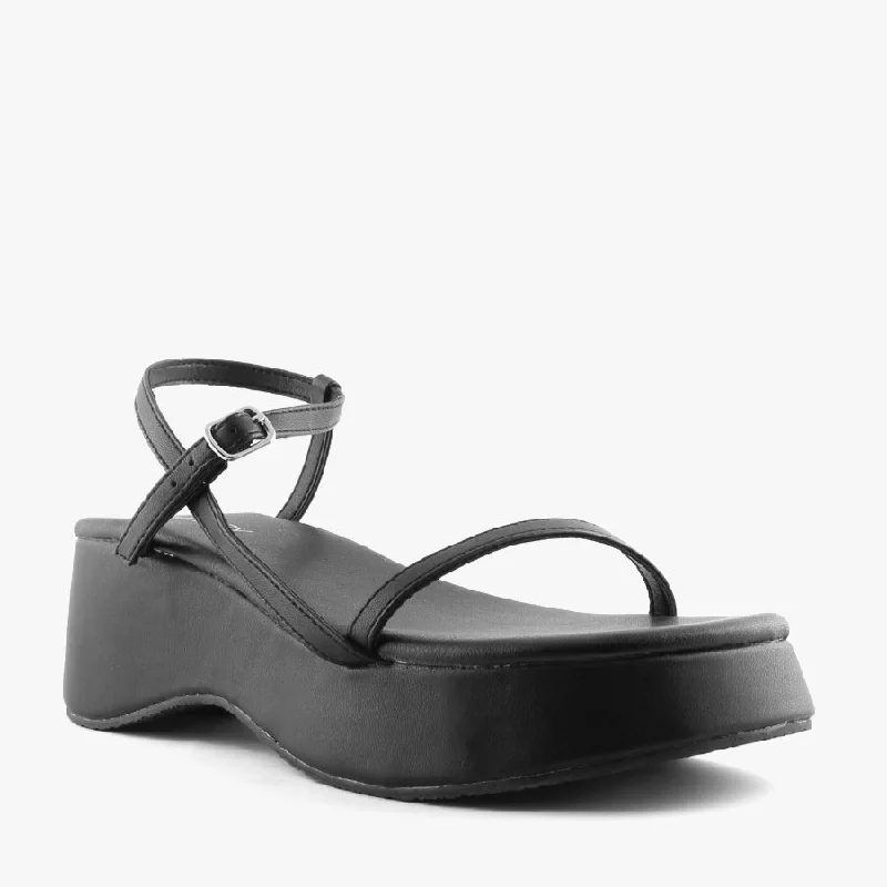 Waterproof Women's Rubber Beach Sandals with Arch Support in Blue for Water ActivitiesCLAUDIA BLACK