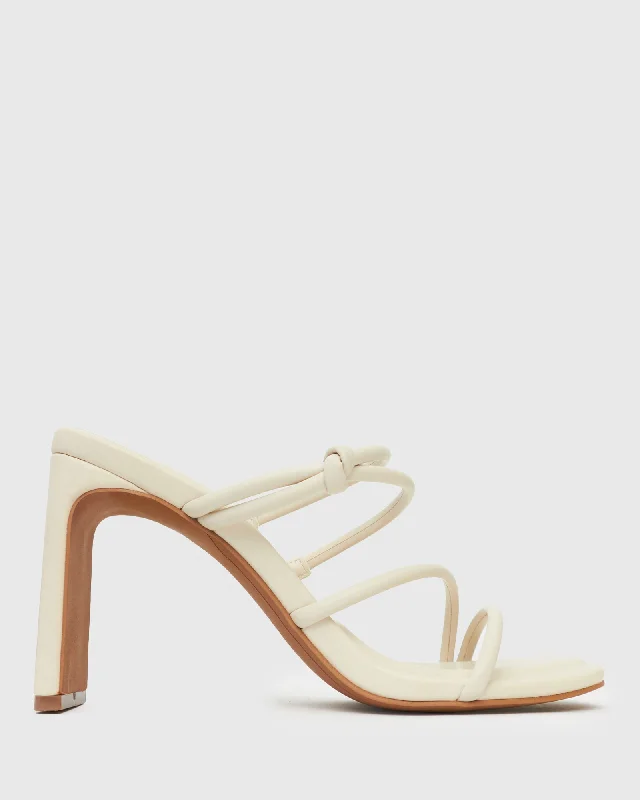 Adjustable Strap Women's Sandals with a Padded Heel in Pink for a Custom FitCLEOPATRA High-Heeled Strappy Mules