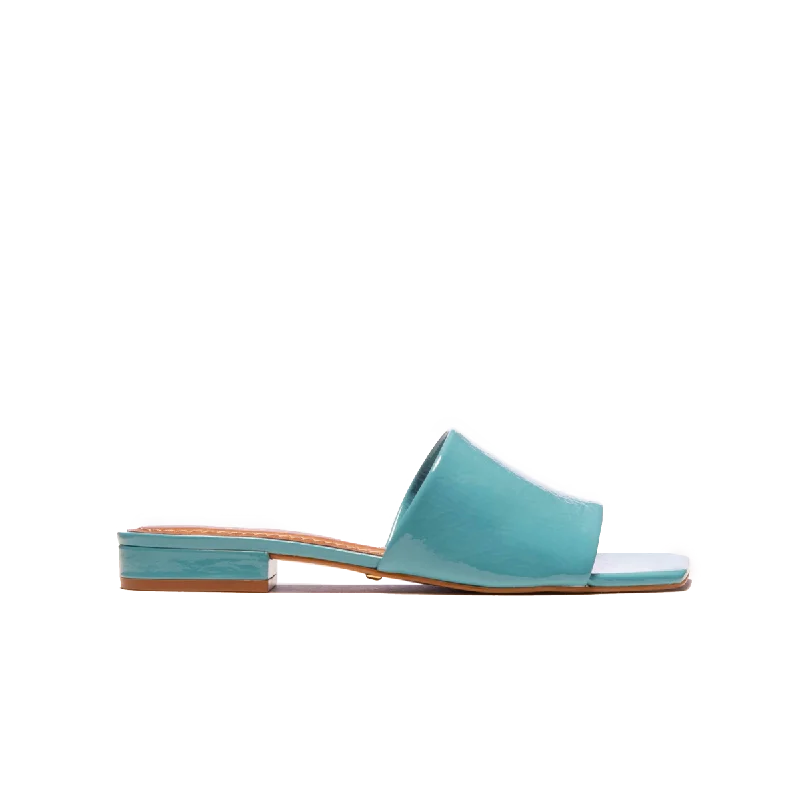 Plus Size Women's Wide - Width Platform Sandals in Black for Added Comfort and HeightCoda Blue Naplack