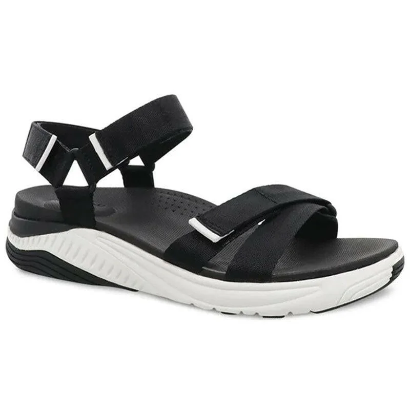 Women's Strappy Gladiator Sandals with Buckle Closures in Tan for a Boho LookDansko Racquel - Black