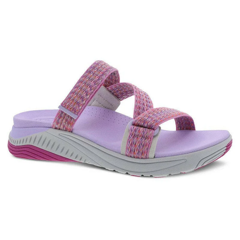 Child - Friendly Women's Sandals with a Secure Buckle in Purple for Moms on the GoDansko Rosette - Fuchsia Multi