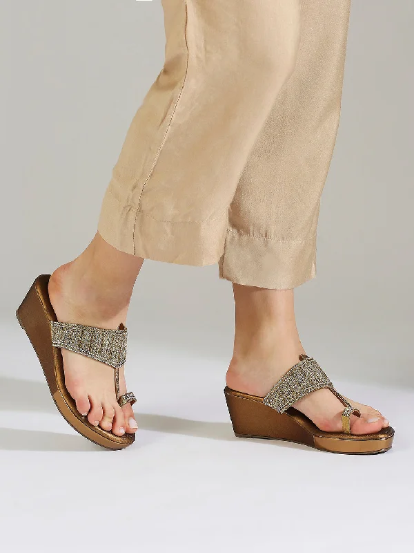 Women's Cork - Soled Espadrille Sandals with a Rope - Trimmed Upper in Navy for a Summer VibeWomen Antique Embellished Wedge Sandals