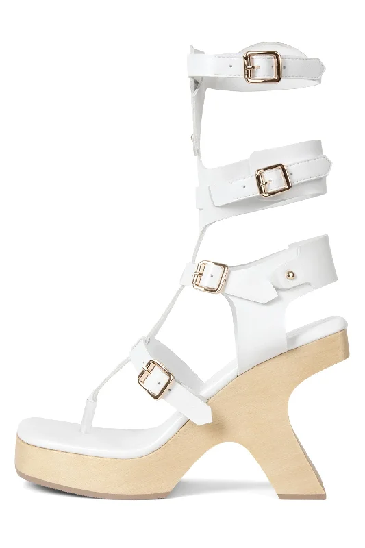 Women's Ankle - Strap Sandals with a Block Heel in Red for a Sophisticated StyleELEMENTS Women's Ankle - Strap Sandals with a Block Heel in Red for a Sophisticated StyleELEMENTS