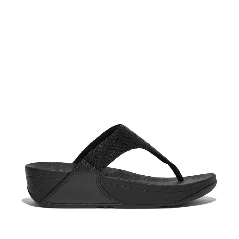 Women's Thong Sandals with a Beaded Design in Multicolor for a Beachy AestheticFitFlop Lulu Shimmerlux Toe-Post Sandals Black