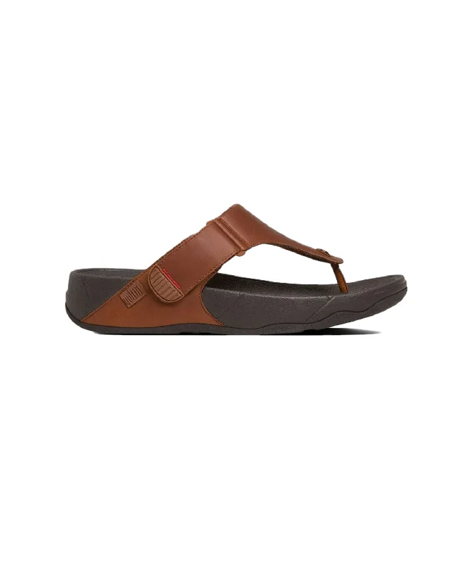 Women's Leather - Strapped Sandals with a Braided Detail in Brown for a Rustic AppealFitFlop Trakk II Toe Post Mens Sandals Brown