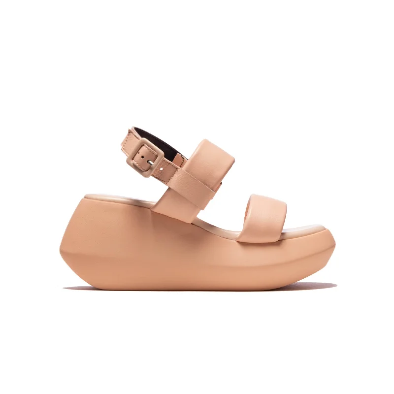 Lightweight Women's Mesh - Paneled Sandals in Yellow for BreathabilityFlutter Nude Leather